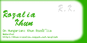 rozalia khun business card